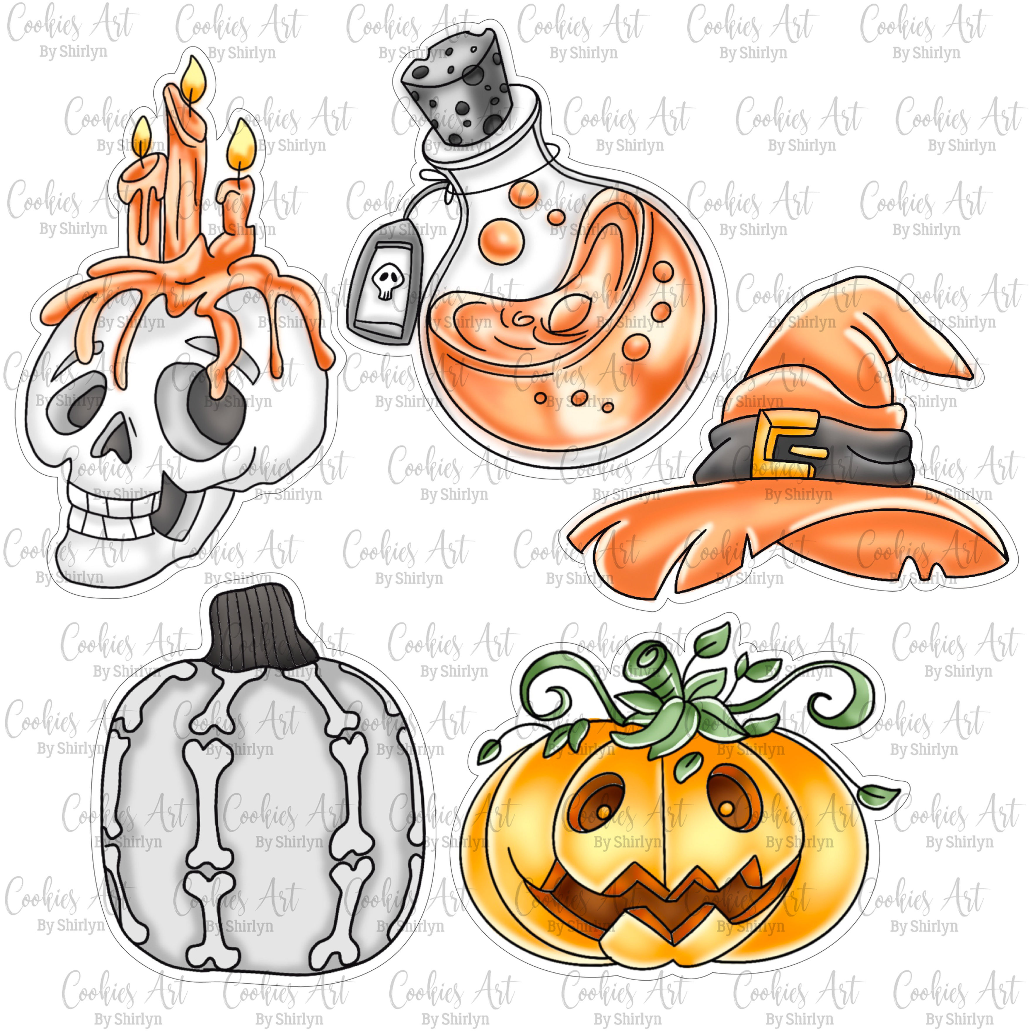 Halloween Skull Set STL Files Bundle (Digital File)