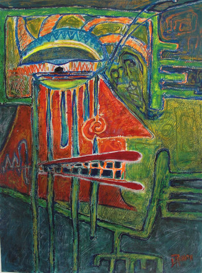 abstract art-art-artist-online store-painting-red-king-eye-colorful