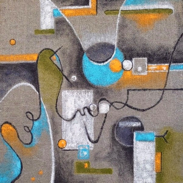 Abstract-Art-turquoise-and-orange