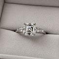 Custom diamond engagement ring by Shamir Diamonds in Leawood Kansas