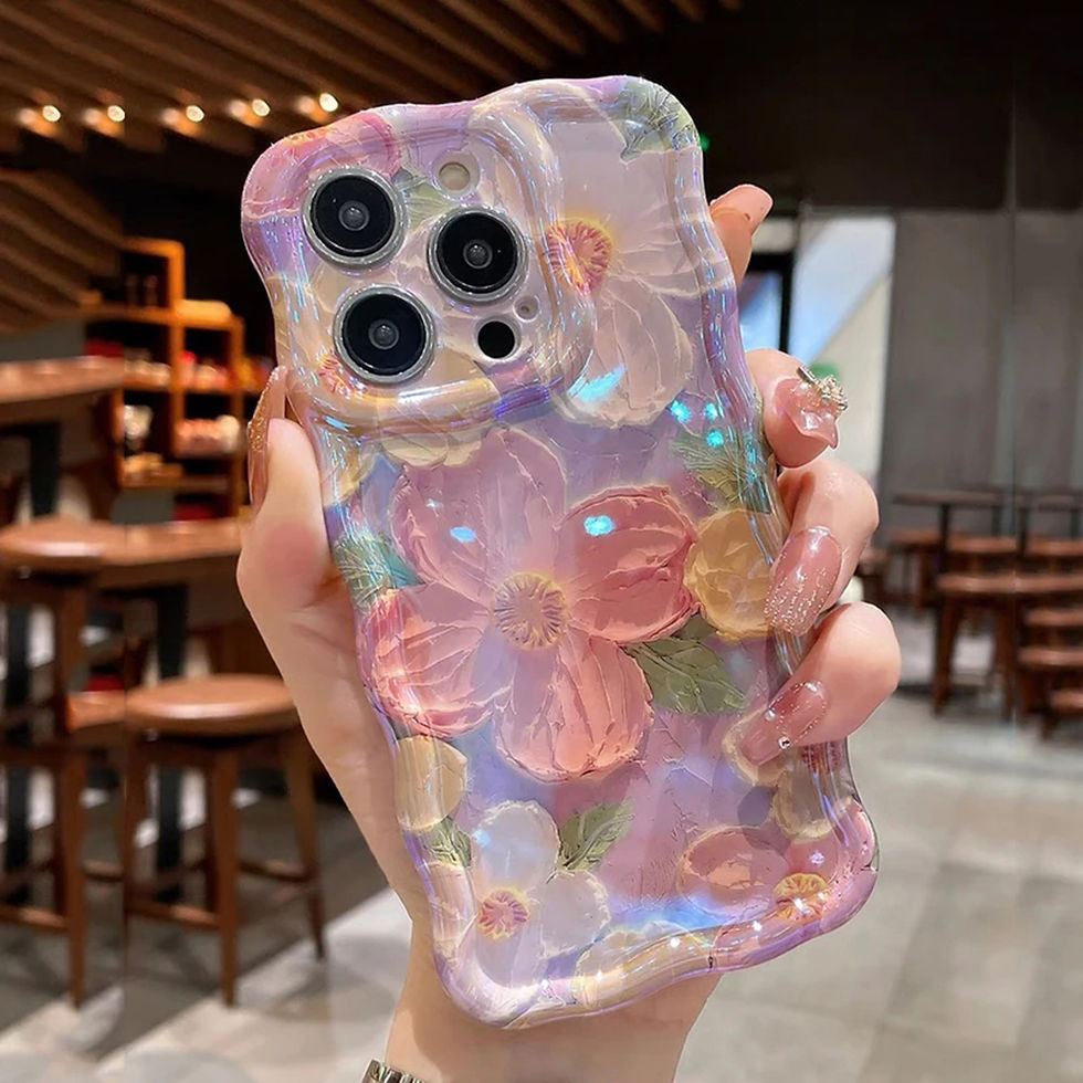 Thumbnail: Retro Oil Painting Phone Case For iPhone 14 ProMax 15 13 12 16 Pro Luxury Flower