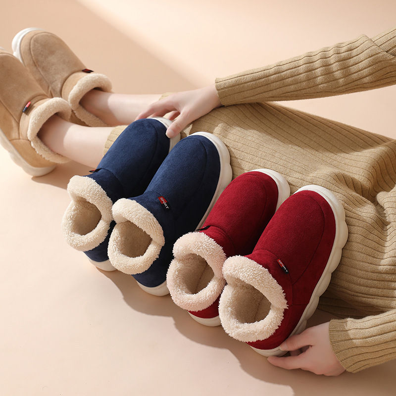 Thumbnail: Shevalues Fashion Fur Slippers For Women Men Winter Warm ankles Cozy Furry Slide