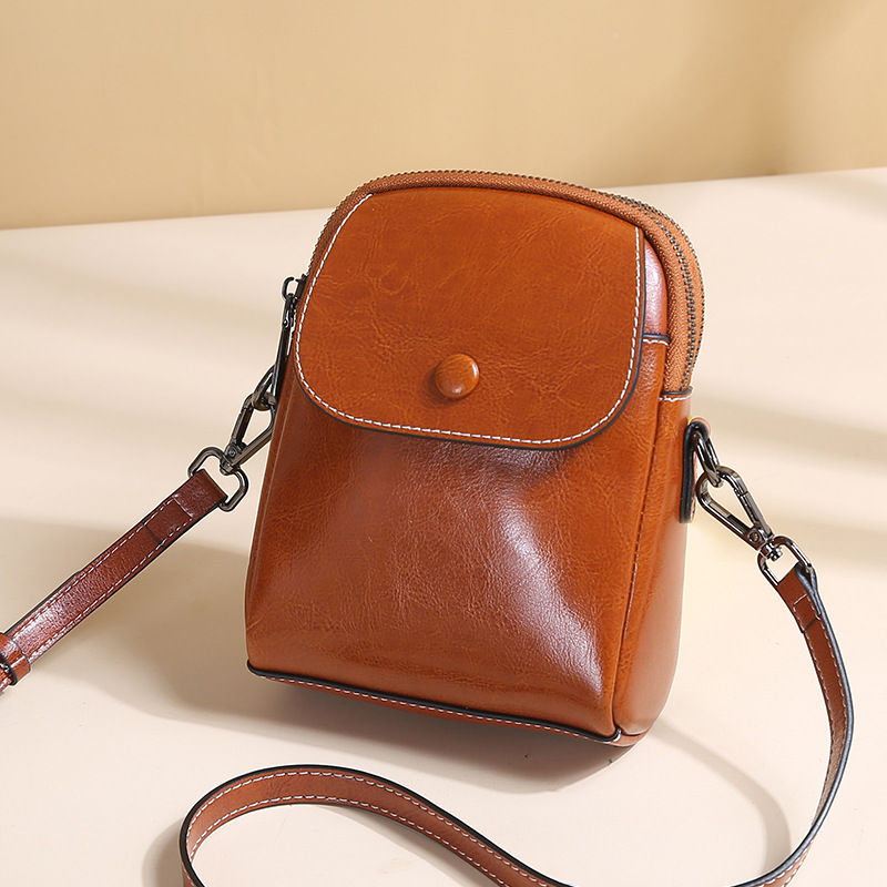 Thumbnail: YANATARI mini small genuine leather vintage bag Crossbody Bag luxury mobile phon