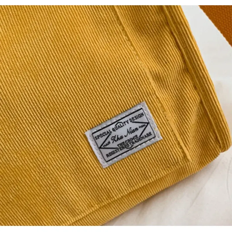 Thumbnail: Women Handbag Simple Corduroy Portable Large Capacity HandBag Ins Fashion Trend 