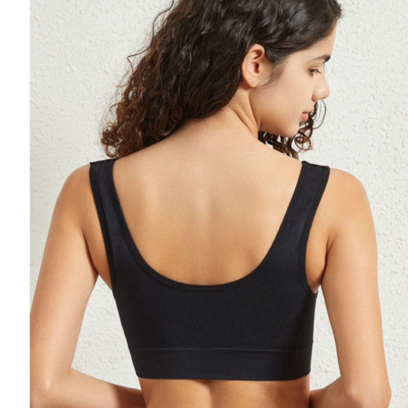 Thumbnail: Women's S-5XL Seamless Bra Push-Up Sports Bra Non-wire Crop Tops Solid Color Sex