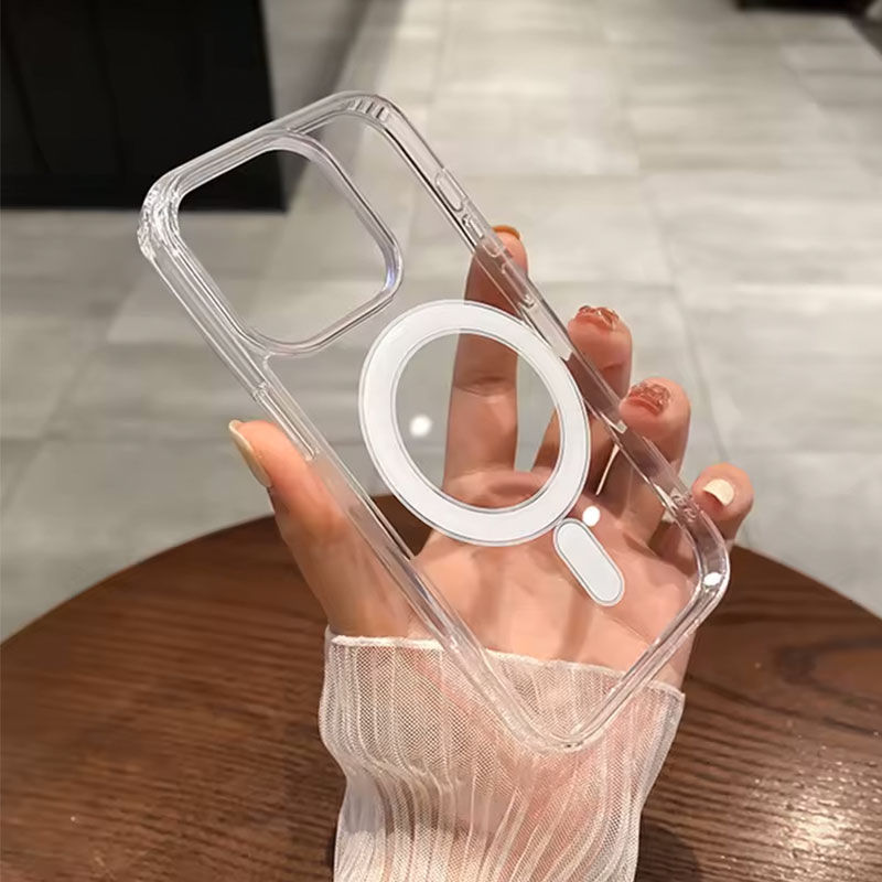 Thumbnail: Clear Magnetic Phone Case For iPhone 17 16 15 14 13 12 11 Pro Xs Max Air Mini 7 