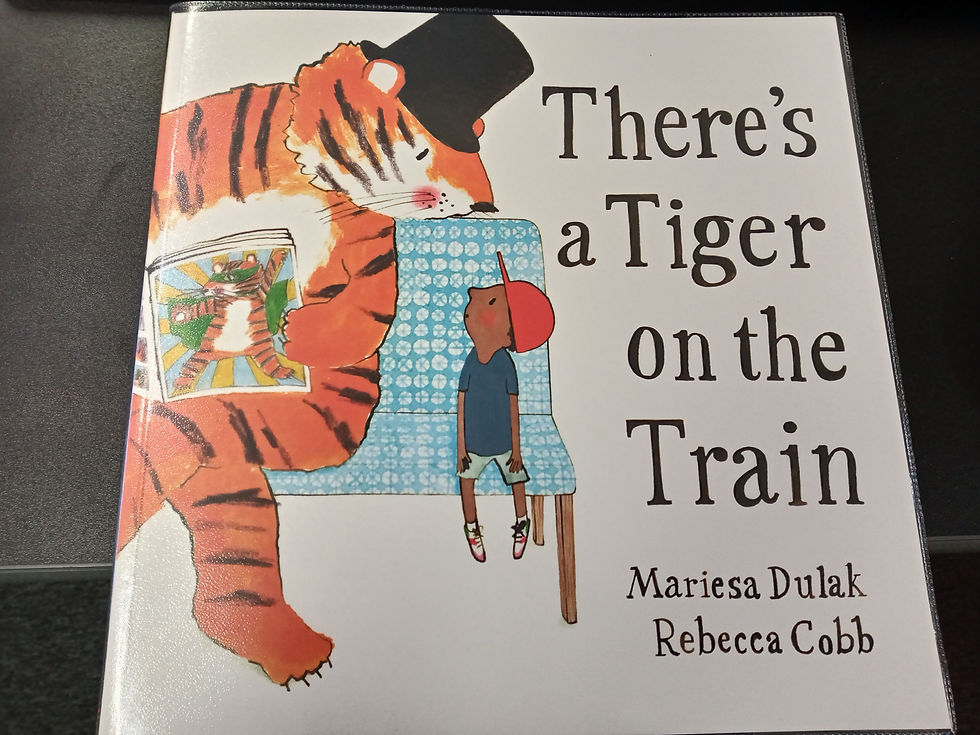 You never know who you may meet on a train. Delightful children's book by Mariesa Dulak, illustrated by Rececca Cobb and published by Faber and Faber.