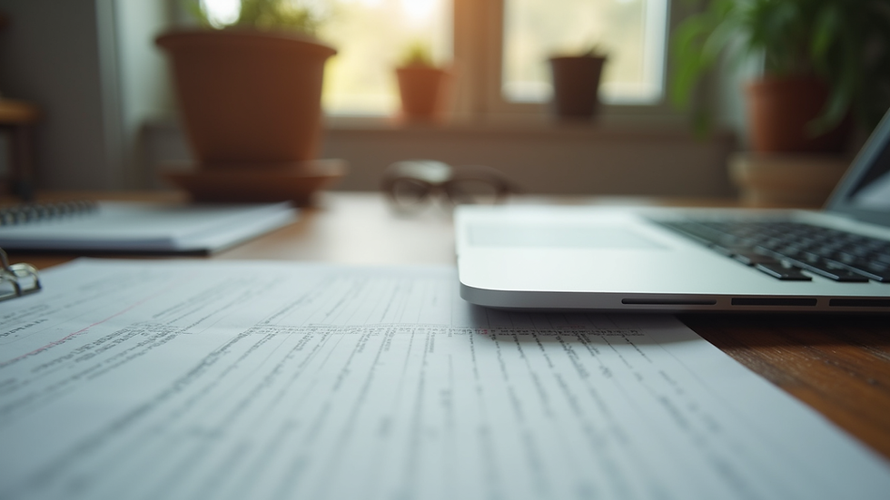 Close-up view of a study desk with CELPIP preparation materials
