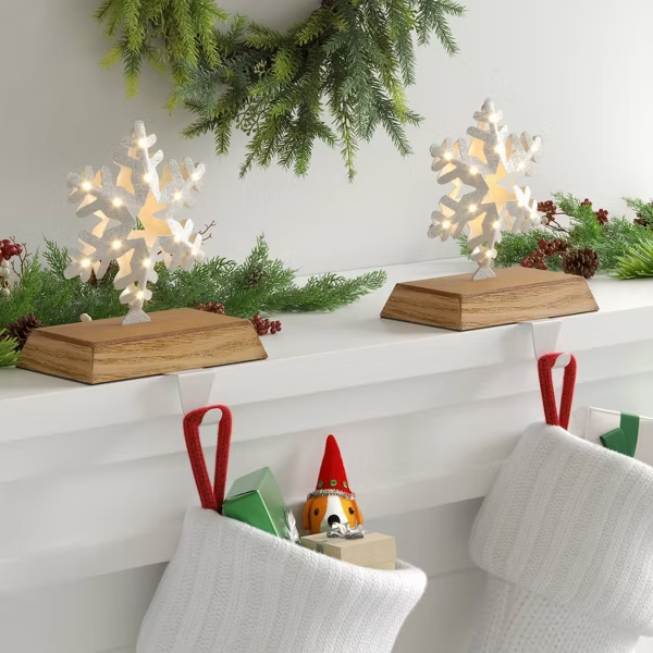 Snowflake Stocking Holders - $24.00