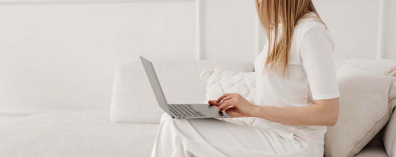 woman typing