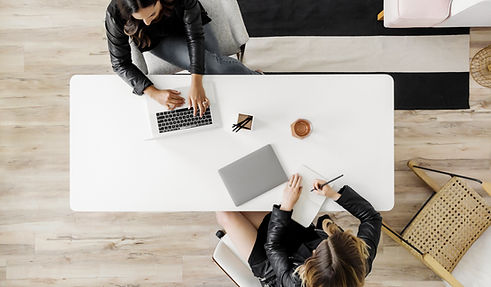 two women working