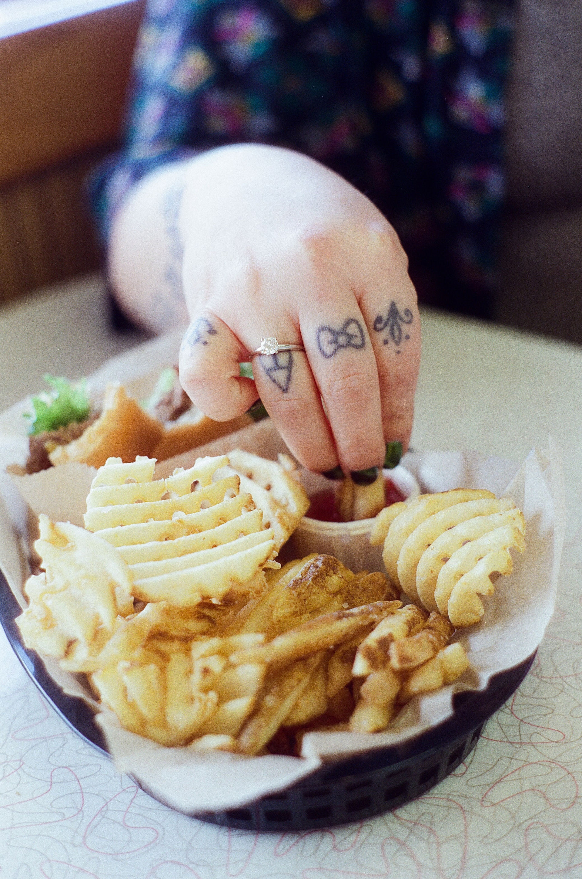 PDX personal branding photoshoot at Burgerville fast food restaurant