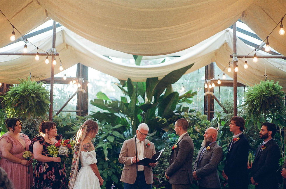Candid Portland wedding photos on film at Blockhouse Portland