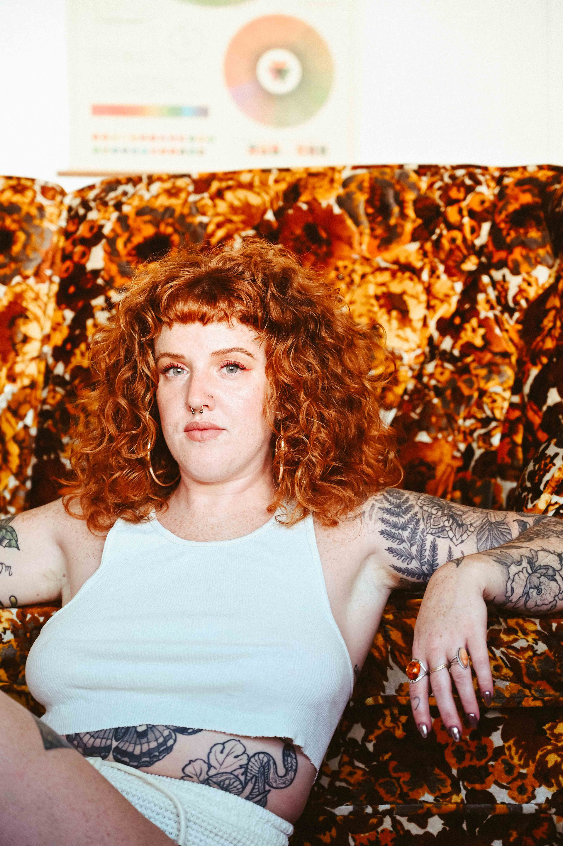 Badass artist with tattoos Portland headshot photography by Yeticorn photographer