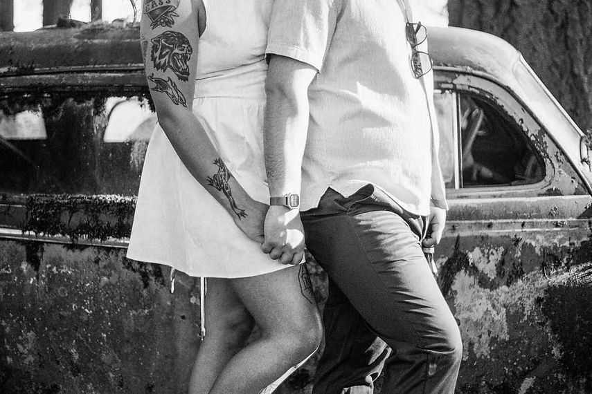 PNW engagement photographer on film and digital