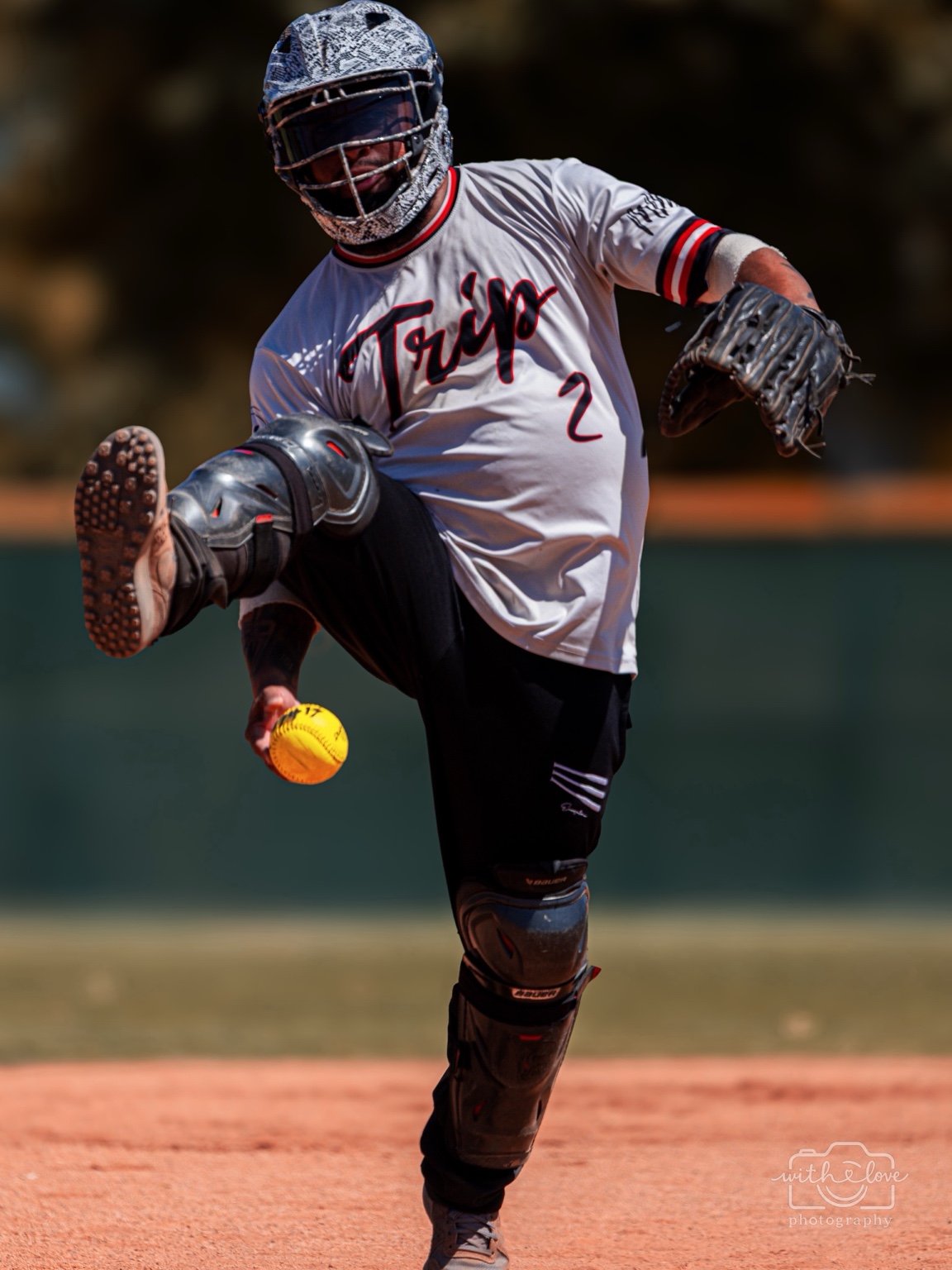 Catcher action portrait