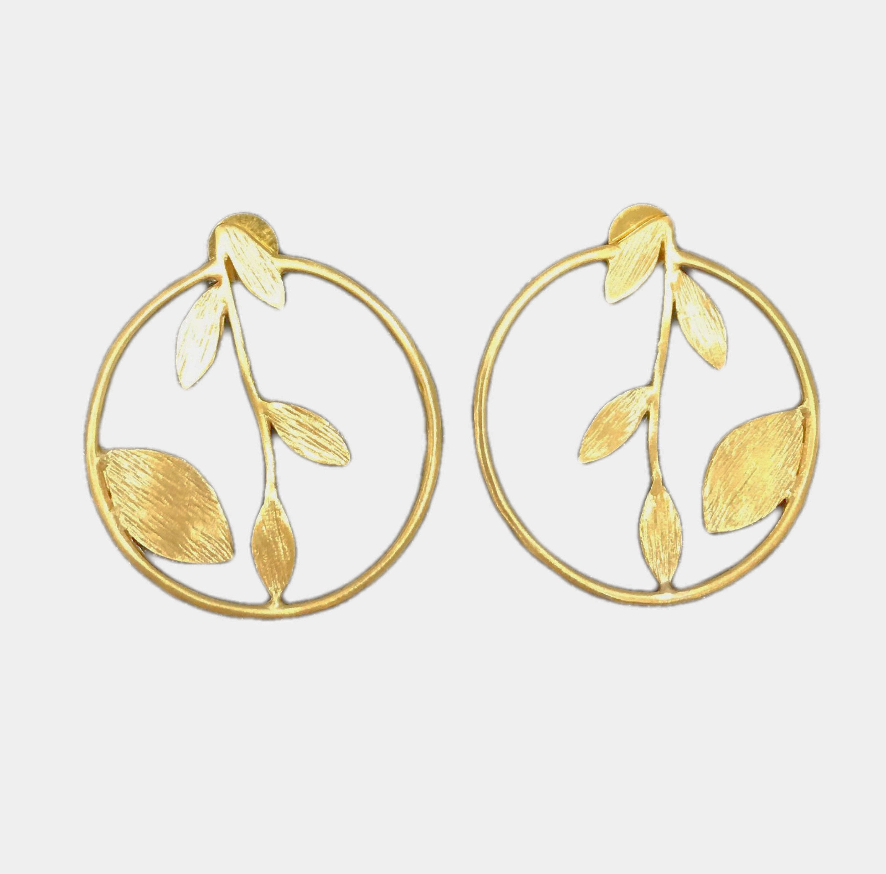 Petal 22k Gold Plated Ear Studs