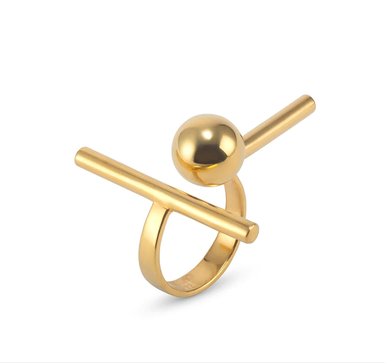 Tessera 22k Gold Plated Adjustable Ring