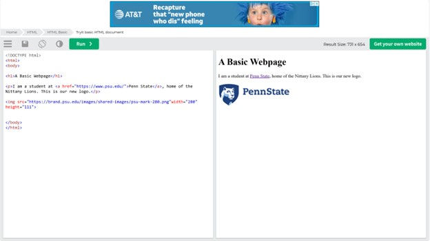 html assignment week 9