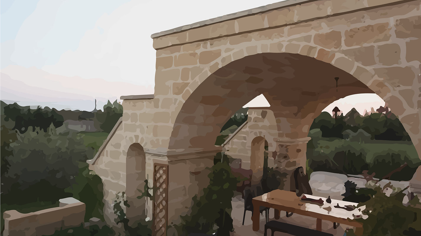 Porch stone arch of Masseria Mahat
