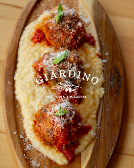Meatballs at Giardino Trattoria & Pizzeria in Downtown Aurora IL