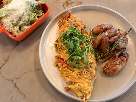 Easter Brunch omlete at Giardino in downtown Aurora