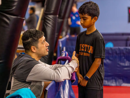 Coach Shahin Akhlaghpasand and Akshay Namburi