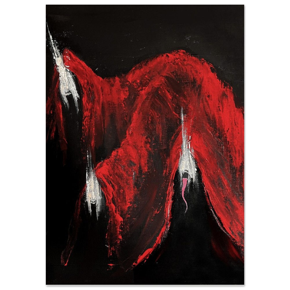 Crimson Trinity - Museum-Quality Matte Paper Print