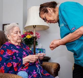 ASI worker with her client