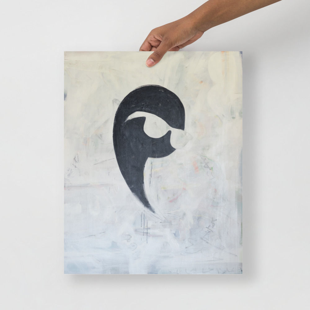 "A Comma Sporting Wayfarers" Art Print (16" x 20")