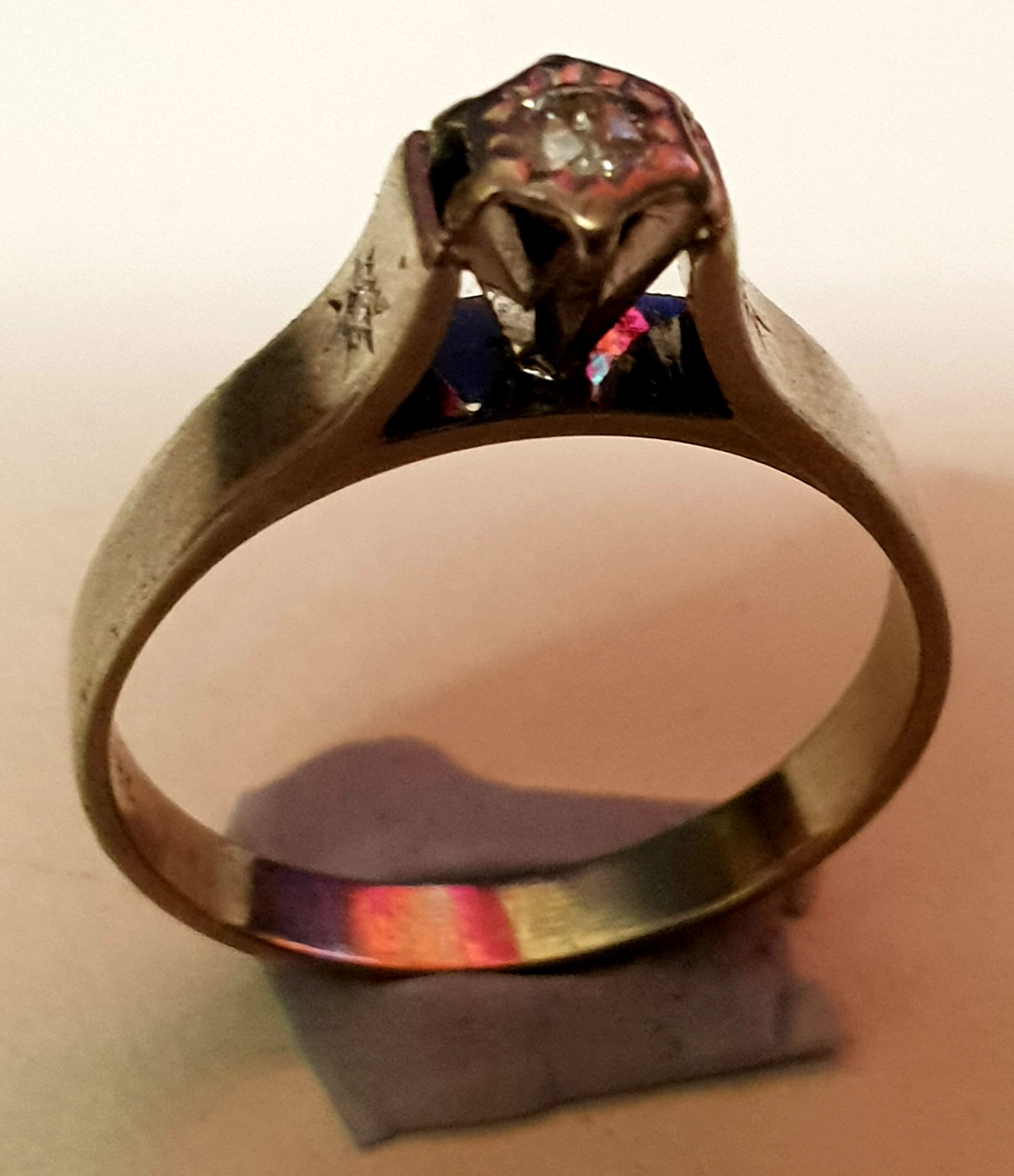 18ct white gold natural solitaire diamond ring