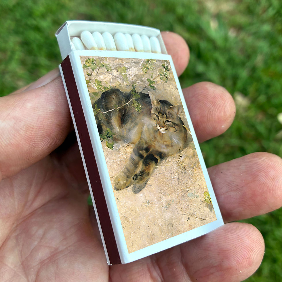 Thumbnail: Matches • Sleeping Cat • Home Decor for Candles and Incense • Custom Matches