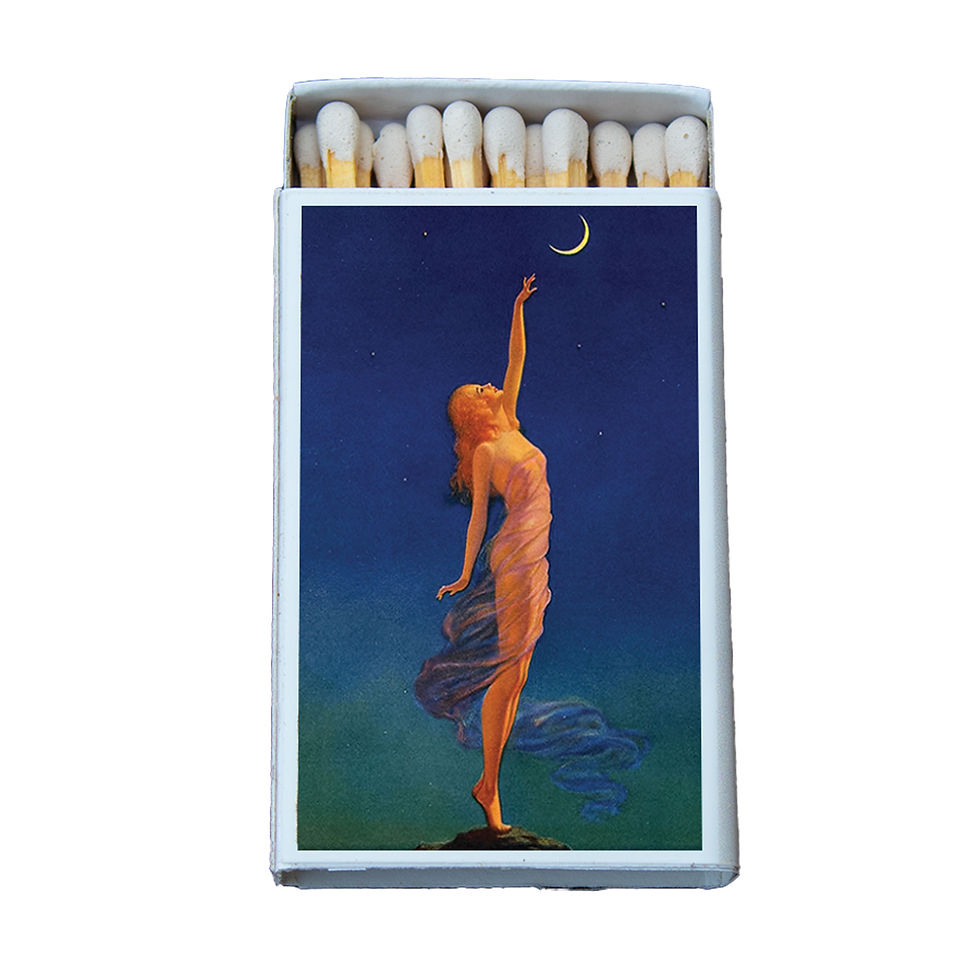 Matches • Art • Reach for the Moon • Home Decor for Candles and Incense • Custom