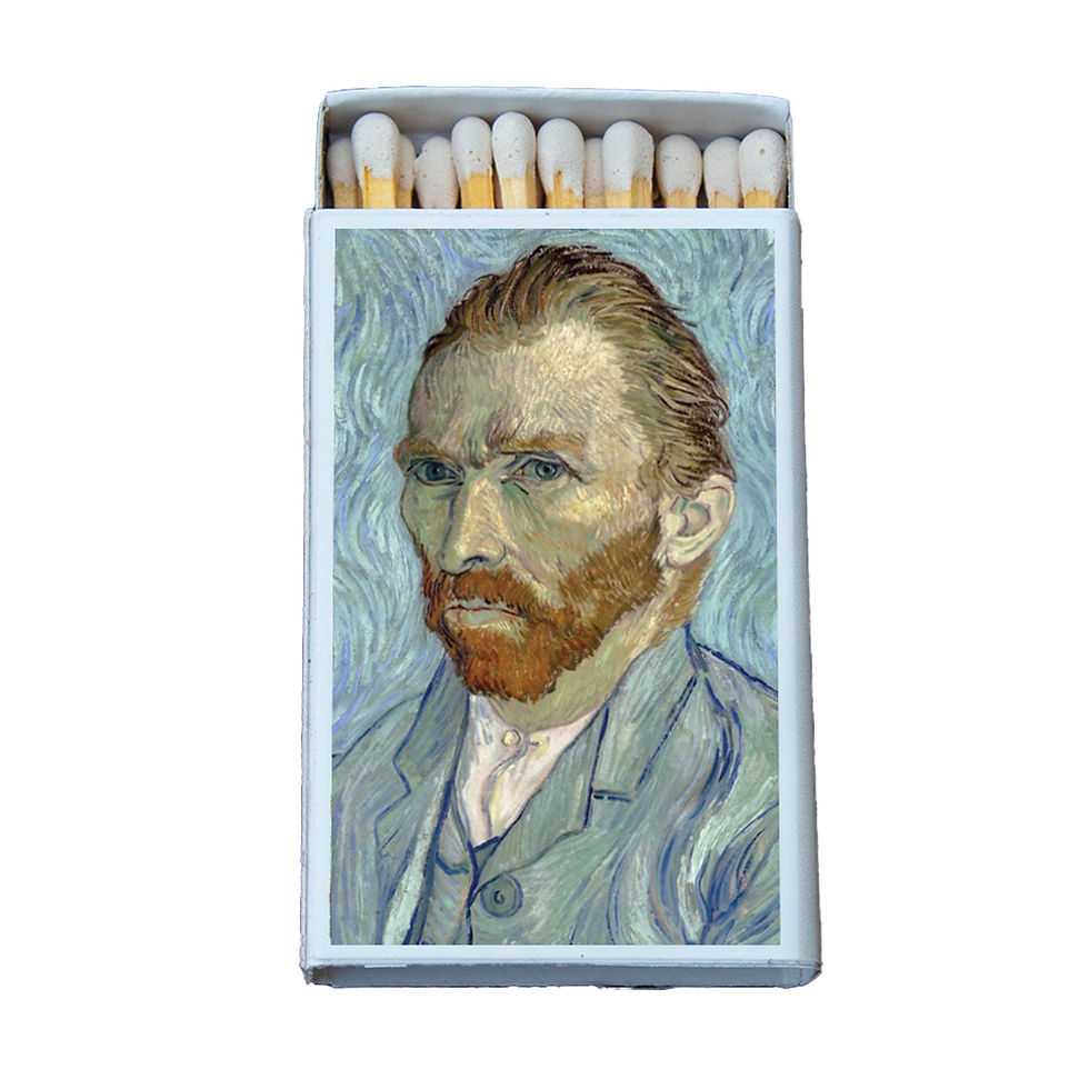 Matches • Art • Van Gogh Self Portrait • Home Decor for Candles• Custom
