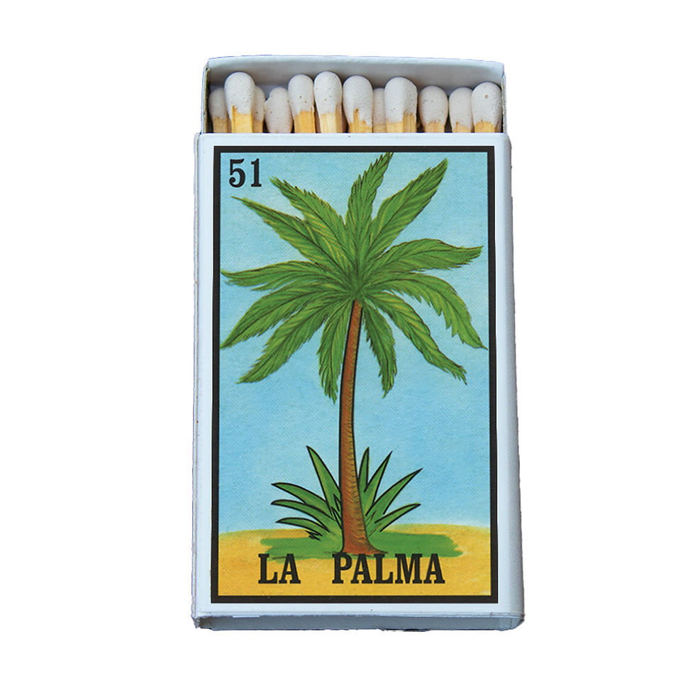 Loteria Matchbox - Palma • Decorative Matches - Candles Accessories - Cu