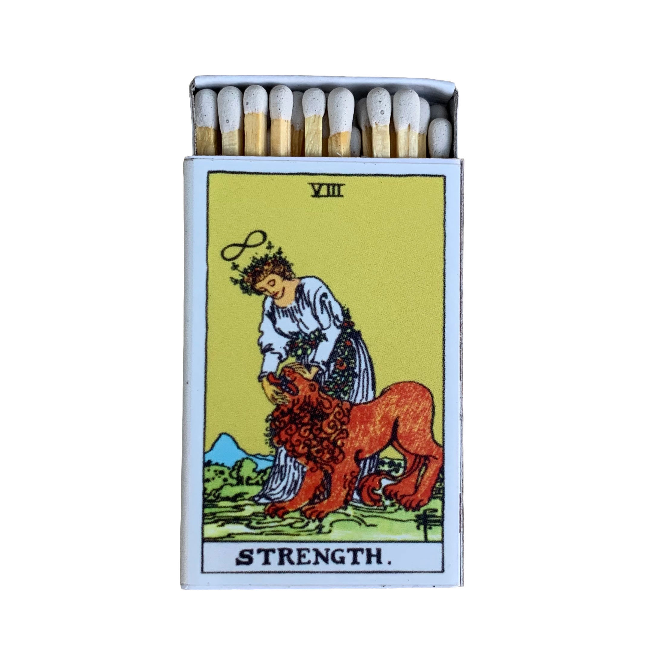 Matches • Tarot Strength • Home Decor for Candles and Incense • Custom Matches