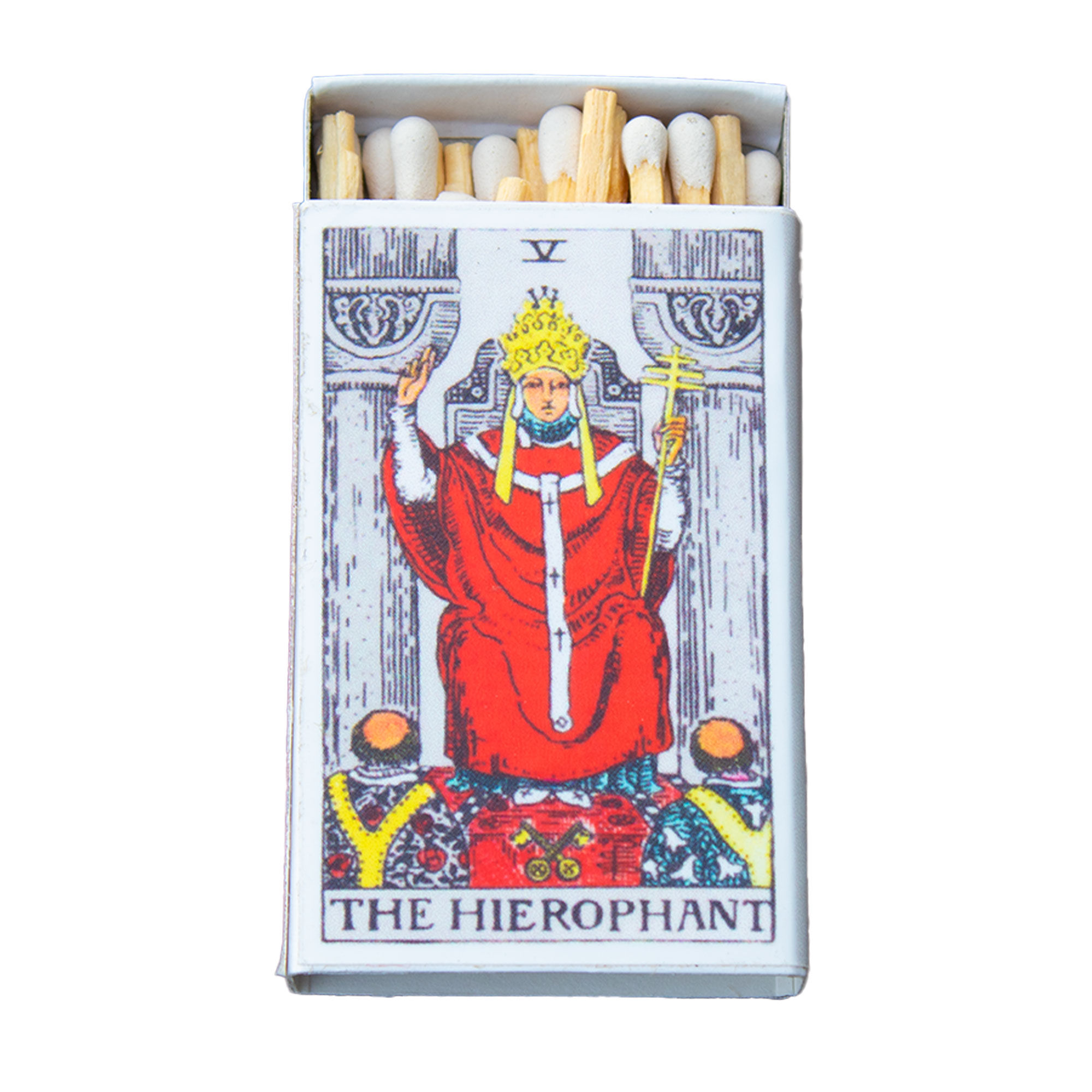 Matches • Tarot Hierophant • Home Decor for Candles and Incense • Custom Matches
