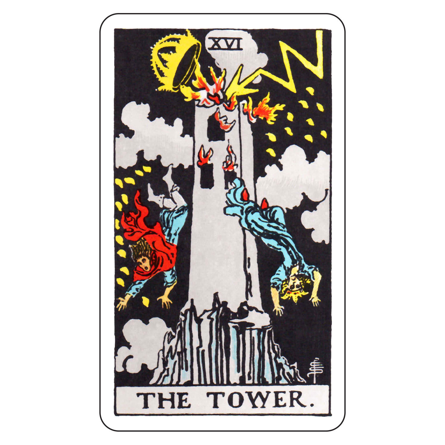 The Tower Tarot Cards Vinyl Stickers