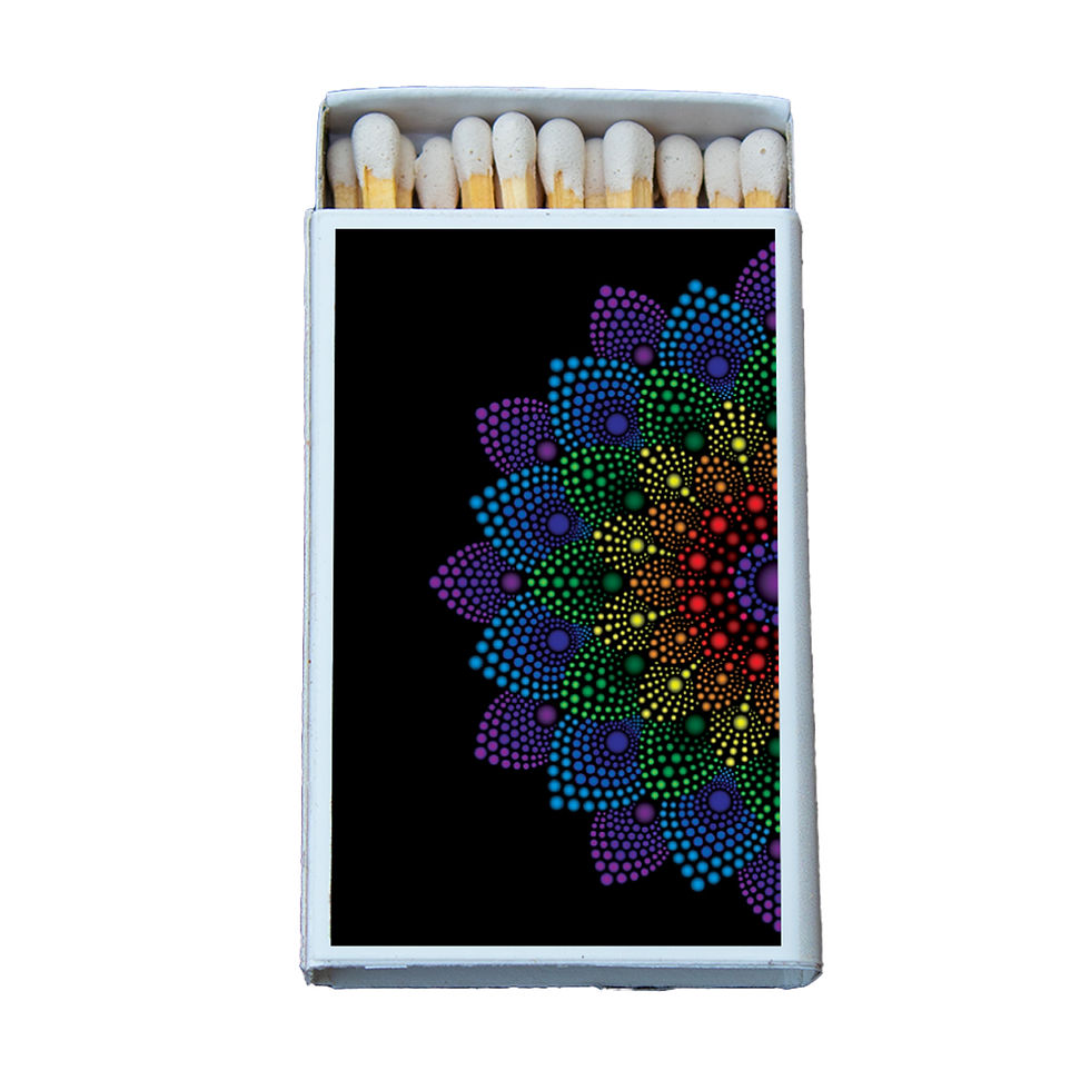 Thumbnail: Matches • Mandala • Home Decor for Candles and Incense • Custom Matches