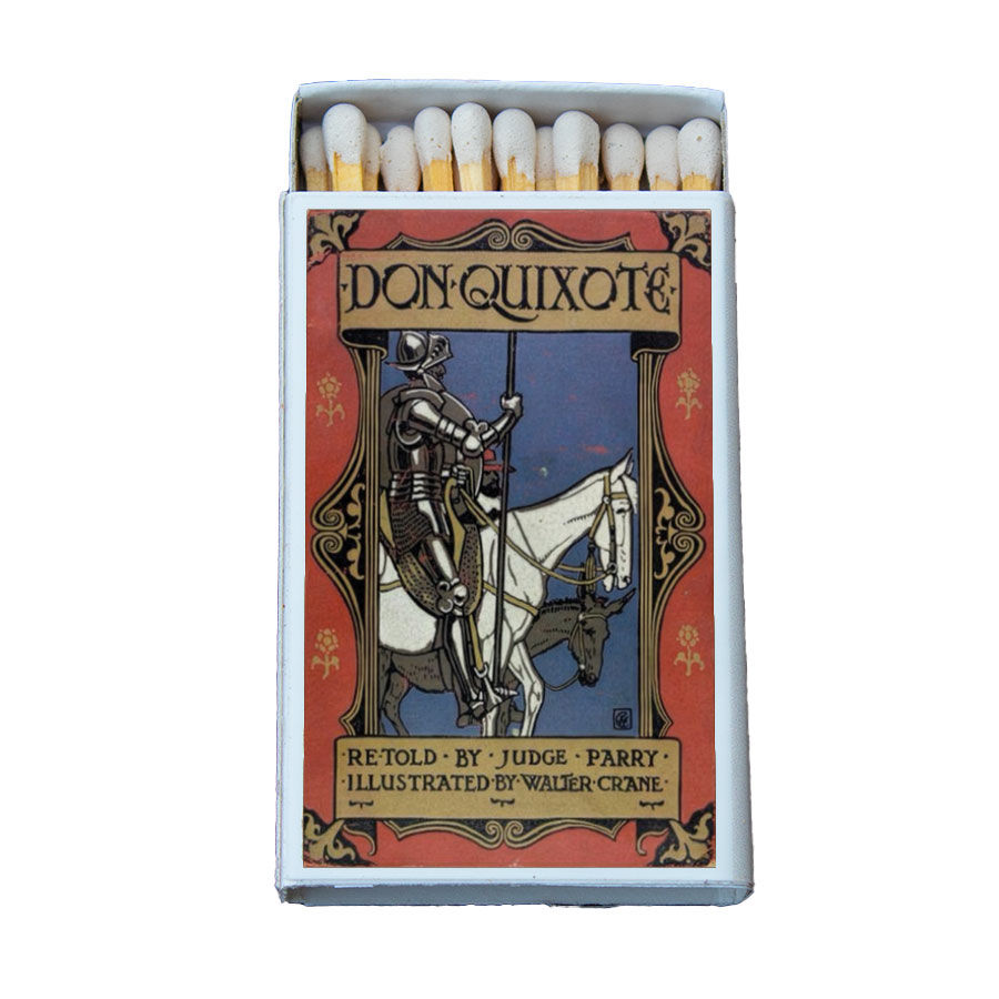 Matches • Don Quixote Cervantes • Home Decor for Candles • Custom Matches