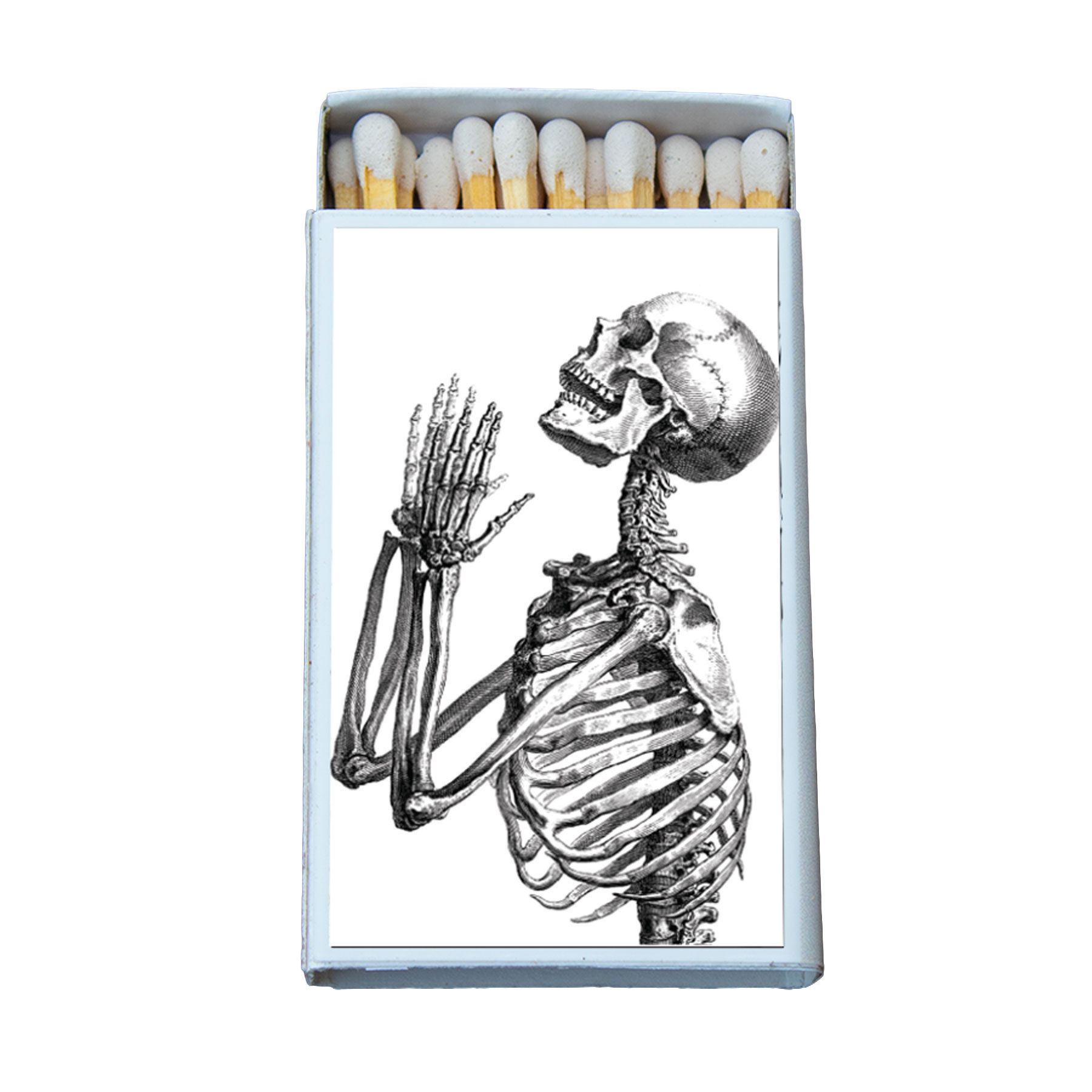 Matches • Skeleton Praying • Home Decor for Candles and Incense • Custom Matches