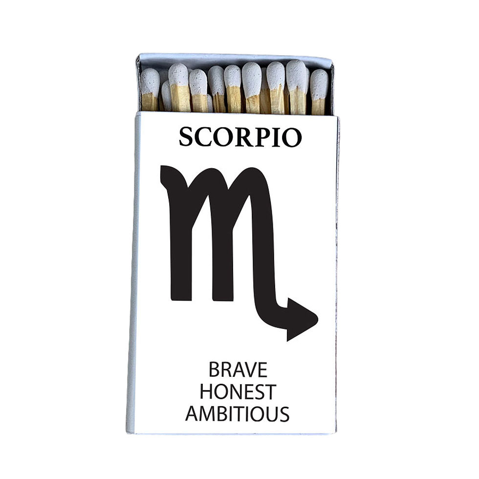 Matches • Zodiac Scorpio • Home Decor for Candles and Incense • Custom Matches
