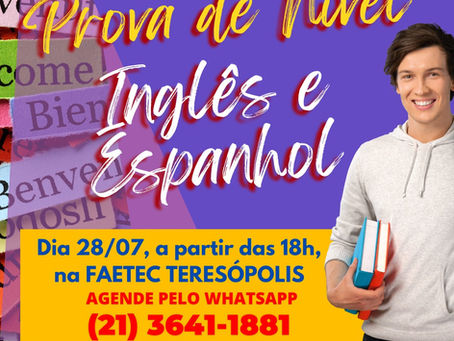 Quer iniciar seu curso de Inglês ou Espanhol no nível certo?