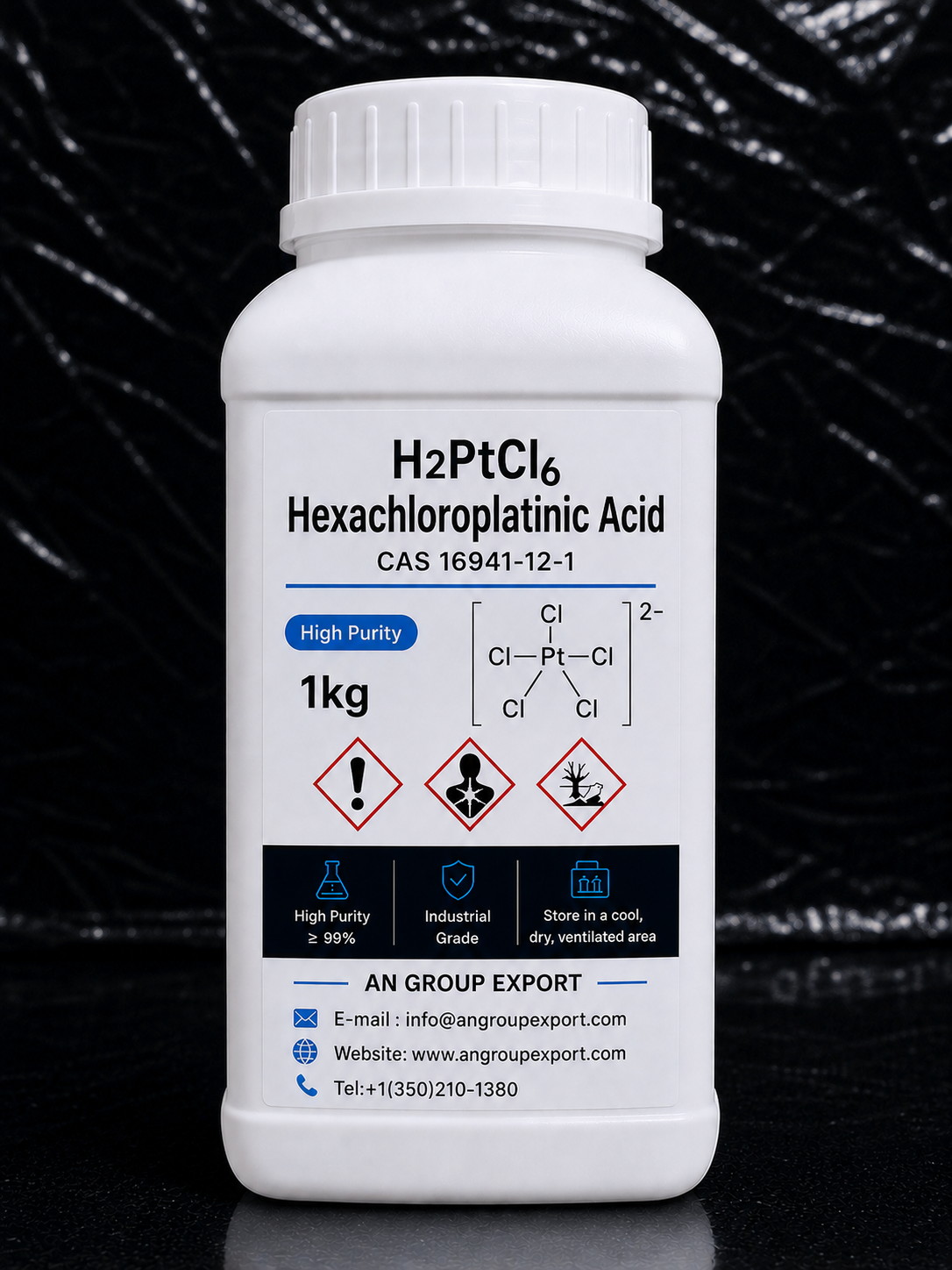 H2PtCl6 Hexachloroplatinic Acid Cas 16941-12-1