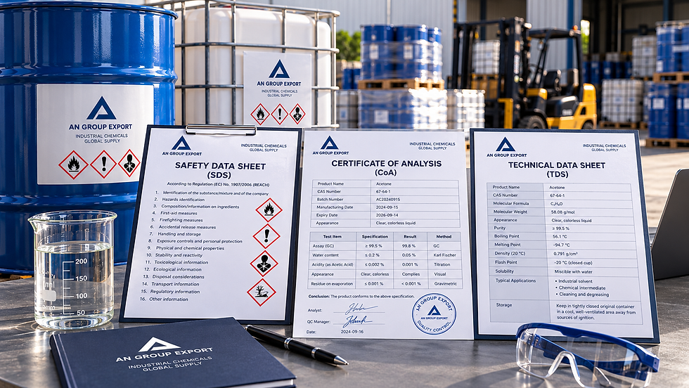 Chemical Documentation Guide — SDS, CoA, TDS: What Each Document Means and Why It Matters