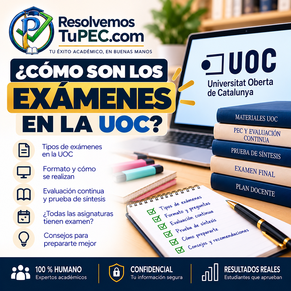 Cómo son los exámenes en la UOC: tipos, formato y evaluación