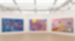 These three beautiful abstract art pieces are rare and one-of-a-kind by emerging artist contemporary British artist Jade Fadajoutimi.