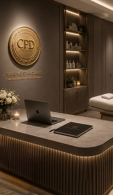 CPD Educator Certification pathway for beauty, aesthetics and SPMU training academies.