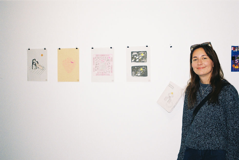 Zara Lily McDermott with her work