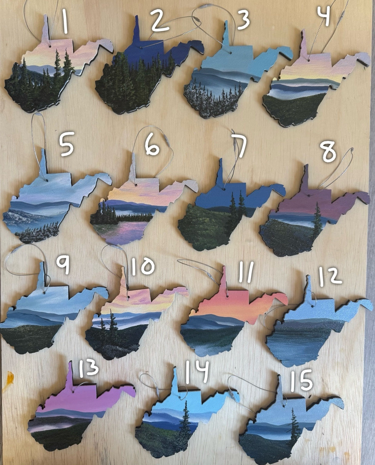 West Virginia Ornaments